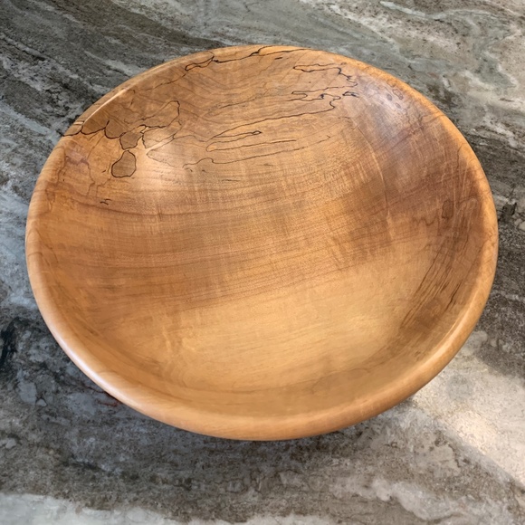 Beautiful Spalted Maple Carved Bowl. New! - Picture 14 of 14